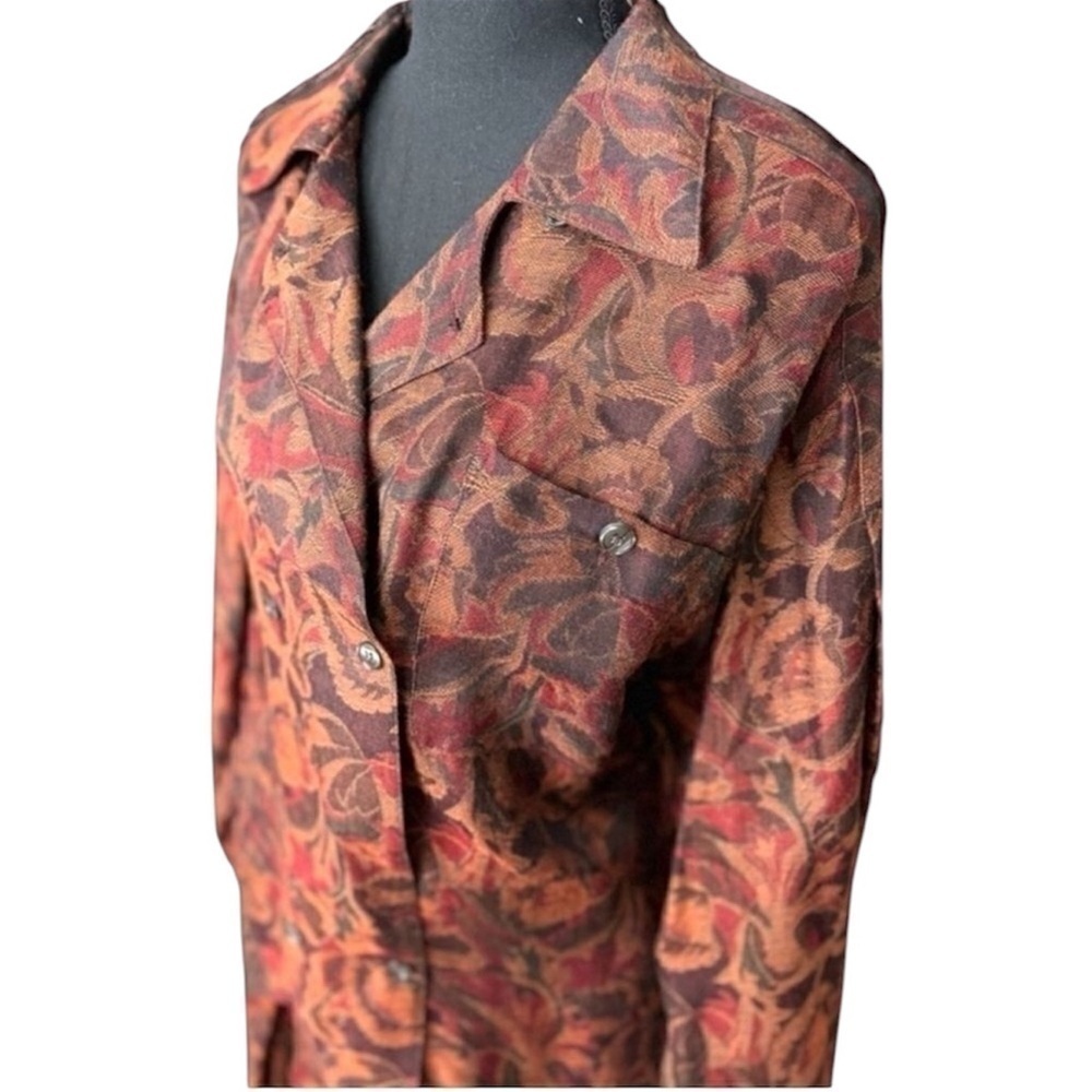 CHRISTIAN DIOR VINTAGE 1980s wool blend paisley ochre doubled breasted jacket